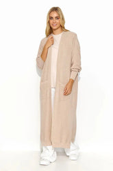 Makadamia long unbuttoned cardigan  Adomoo